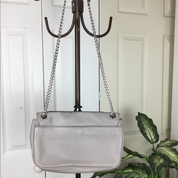 MICHAEL KORS FULTON GREY LEATHER SHOULDER BAG - Picture 4 of 6